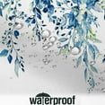 thumbnail image 4 of Eucalyptus Small Stall Shower Curtain, Watercolor Blue Leaves on The Top Plant with Floral Bathroom Curtain Bathtub Home Decor Waterproof Fabric with Hooks, 36"x72", 4 of 6