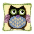 thumbnail image 1 of Latch Hook Complete Cushion Cover Owl Latch Hook s Rug Making Crafts DIY, 1 of 9