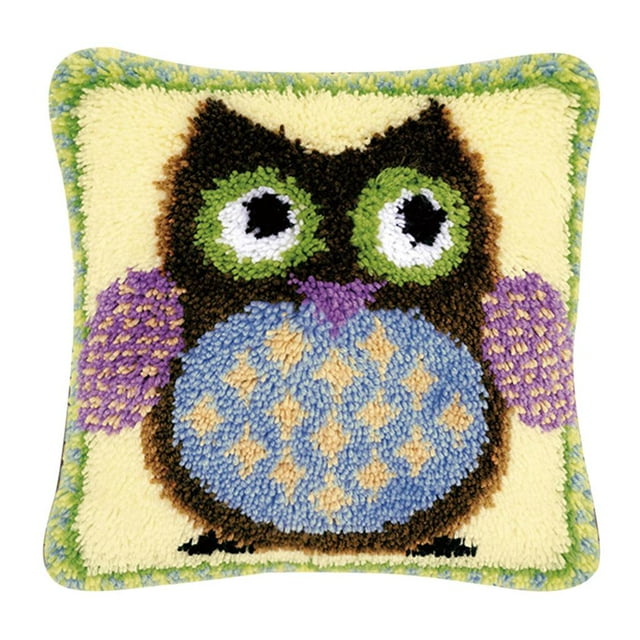 Latch Hook Complete Cushion Cover Owl Latch Hook s Rug Making Crafts DIY