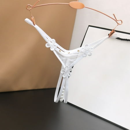 MITCOWBOY Push Up Bra  Women Sexy Lace Briefs Hollow Out Panties Crochet Lace Up Panty Thongs G String Lingerie Underwear  Sports Bra  Strapless Bra  White (clearance)