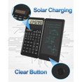 thumbnail image 4 of Calculadoras científicas, calculadora de escritorio con pantalla LCD de 12 dígitos y bloc de notas, energía solar y batería, color negro, 4 of 5