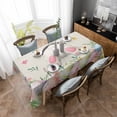 thumbnail image 4 of Easter Rectangle Tablecloth, Country Spring Rabbit Feet Eggs Botanical Flowers Waterproof & StainResistant Tablecloth, Washable Oil-proof Table Cover for Dining/Party/Wedding/Camping/Buffet 52x70 In, 4 of 9