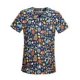 thumbnail image 2 of Nursing Scrubs Tops Printed Nurse Top for Female Male Women Men Beauty Salon Dark, 2 of 8