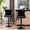 Black-Black Leg, variant on HUMEHA Set of 4 Swivel Barstool Black Gold Leg Adjustable 25-33"