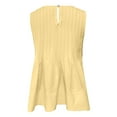 thumbnail image 6 of Ediodpoh Womens Tank Tops 2025 Flowy Peplum Tops for Women Dressy Sleeveless V Neck Tank Tops Women's Tops Yellow XS, 6 of 6
