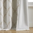 thumbnail image 4 of SUNSHIELD ESSENTIALS Brent Embroidery 100% Blackout Curtains for Living Rooms, 50” x 84”, Ivory/Linen, 4 of 7