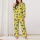 thumbnail image 2 of Fotbe Honeybee Conjunto de Pijama de Manga Larga para Mujer con Estampado, Ropa de Dormir de 2 Piezas, Conjunto de Casa Suave y Cómodo con Bolsillos-Medium, 2 of 7