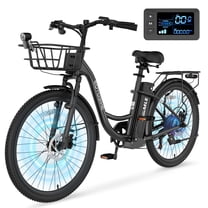 MOONCOOL Electric Bicycle for Adults 350W , 7-Speed Ebike with 36V 10.4Ah Removable Battery, 40 Miles Range , 20 mph Electric Commuter Bike for Women Men, Certified to UL 2849 by SGS