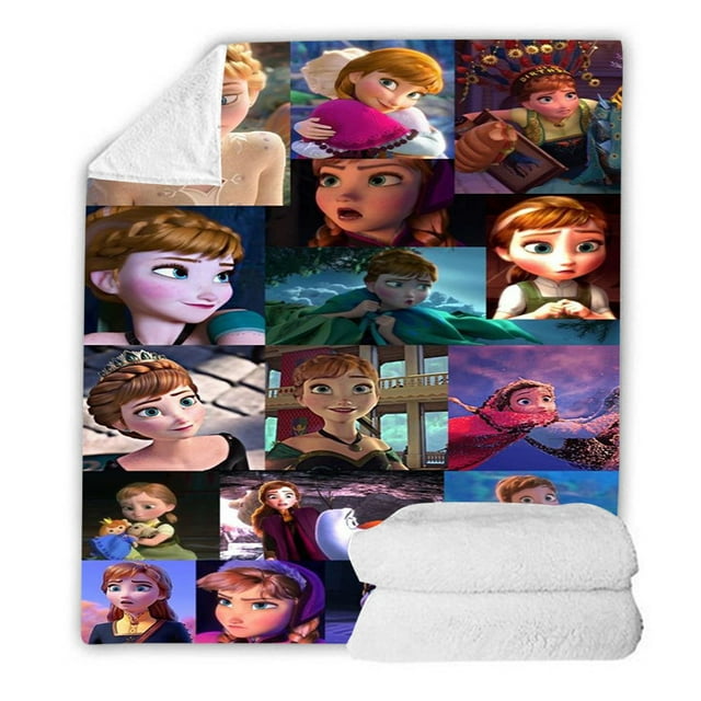 Frozen Alice Flannel Blanket, Cartoon Blanket, Super Soft Blanket, 3D Printing, Suitable For Sofa, Living Room-week