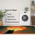 thumbnail image 3 of 2x3 Rug, Wolf Door Mat Washable Non Slip Soft for Entryway, Full Moon Wildlife Rug, Wild Animal Carpet, Wolf Home Decor & Gifts, 3 of 7