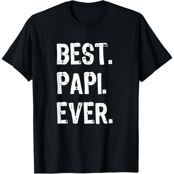 Family Funny Cool Best Papi Ever T-ShirtMen and women, White Black T-shirt, size: Extra large S-563XL