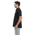 thumbnail image 4 of Zfeel Men's Stretch Polo Shirt Z7739, Polo for Men's, Smooth Nylon-Spandex, Snap Buttons, Black, 3XL, 4 of 5