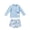 Sky Blue, variant on Boys Outfits 2 Piece Graphic Print Crew Neck Long Sleeve Sun Protection Swimsuit And Trunks Baby Boys' Clothing Sets Size 8-9 Years
