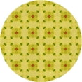 thumbnail image 1 of Ahgly Company Indoor Round Patterned Banana Yellow Area Rugs, 7' Round, 1 of 6