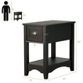 thumbnail image 5 of Resenkos Nightstand,Coffee Side Table,Contemporary Chair Side End Table Compact Table with Drawer Nightstand-Brown, 5 of 8