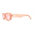 thumbnail image 4 of Lunettes de Soleil en Plastique pour Femmes, Couleur Pop, Rondes, Mod, Étroites, Rectangle, Pêche, 4 of 4