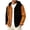 Brown, variant on TOUMENY Men Corduroy Hooded Cardigan Vintage Button Down Long Sleeve Drawstring Coat Fall Winter Loose Casual Oversized Jacket Black L