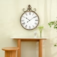 thumbnail image 7 of SHYFOY Antique Gold Wall Clock Ornate Baroque Metal Clock Retro Round Clock for Home Decor, 7 of 7
