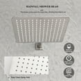 thumbnail image 3 of 12 Inch Bathroom Rain Shower System Set Wall Mount, with Handheld Shower Head and Shower Niche, 3 of 9