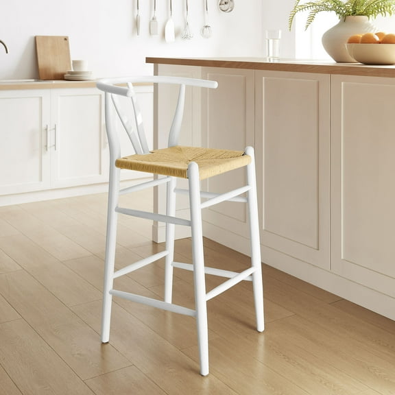 Amish Bar Stool in White