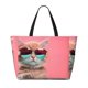 thumbnail image 2 of Disketp Cool Cat Pink Sunglasses Bolsa de Playa de Gran Capacidad, Bolso Impermeable y a Prueba de Arena para Mujer, Ideal para Playa, Piscina y Natación, 2 of 7