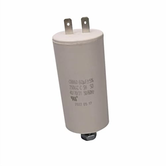 Motor Run Capacitor 250VAC CBB60 60uF 60MFD 250V AC 60 uF MFD White 43x84mm 40/70/21 W/Fixing Stud UL Cap