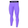 thumbnail image 6 of YOIAVAIOY Men's Sports Running Set long Sleeve Shirt Matching Leggings 2 Piece Yoga Sets Gym Workout Quick Dry Fitness Tracksuit Purple M, 6 of 9