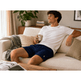 thumbnail image 5 of Men’s Lounge Pajama Shorts Lightweight Cotton Drawstring Sleep Shorts with Pockets - 1-Pack, 5 of 8