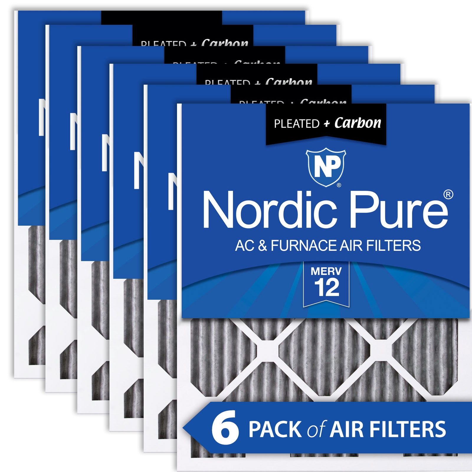 Nordic Pure 20x21x1 Exact MERV 13 Tru Mini Pleat AC Furnace Air Filters 2 Pack