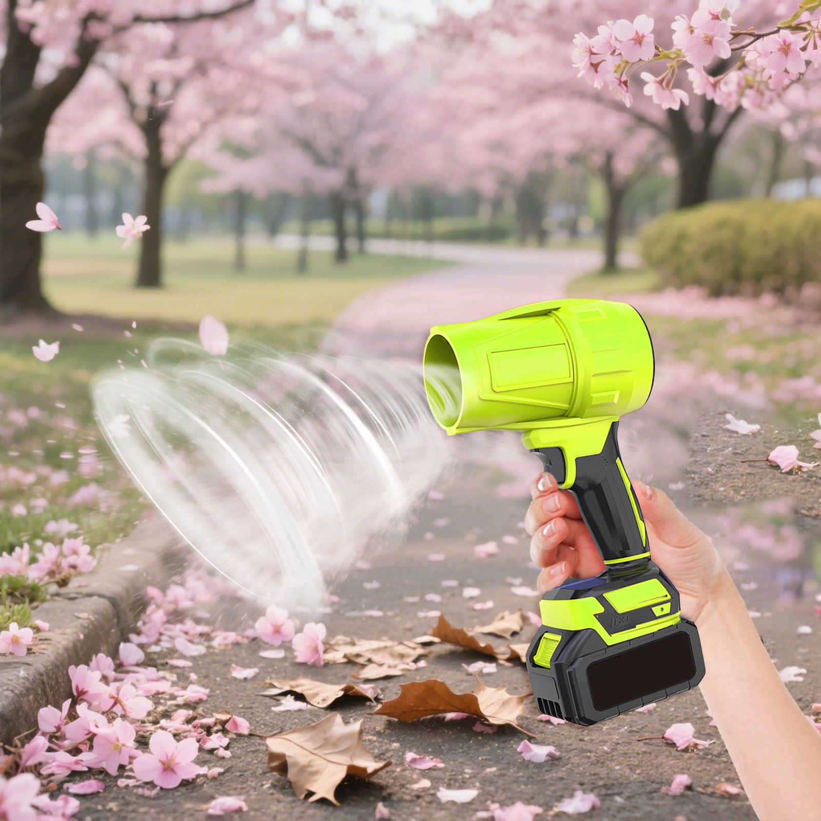 Handheld Blower, Handheld Leaf Blower, Cordless Leaf Blower, Ultra-Light, Ultra-Powerful, for Yard, Car Cleaning & Drying and Snow Removal(Green,15 Cells: One Battery Per Cell, One Charger)