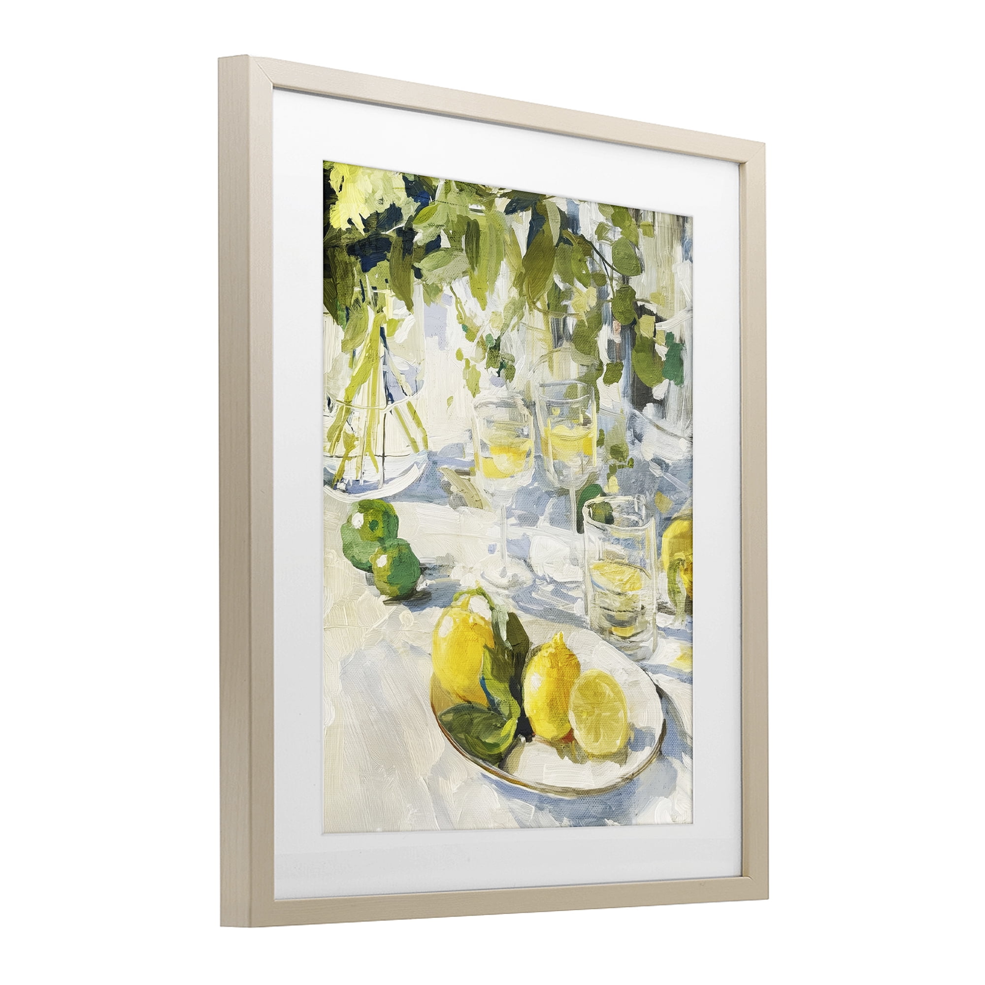 Stupell Industries Meringue Lemons Table Spread Birch Framed Print Under Glass, design by Annabelle Hall