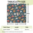 thumbnail image 2 of Blue Baseball Stadium Pattern Square Fitted Tablecloth with Elastic Edge,Square Table Cover,Washable Elastic Table Cover for Home Kitchen Party Decor 36"x36", 2 of 6