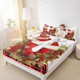 thumbnail image 4 of Homewish Funny Robin Bird Full Size Sheets, Red Santa Claus Socks Bed Sheets, Merry Christmas Sheet Sets, Super Cozy Room Decor, 4-Piece, 4 of 7