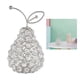 thumbnail image 3 of Adornos de frutas de cristal con diamantes de imitación hechos a mano coleccionables para decoración de escritorio Pera de plata A, 3 of 6