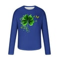 thumbnail image 4 of ZRGHAOYLQ Big and Tall Long Sleeve Shirts St Patrick's Day Shamrock Clover Shirts Plus Size Crewneck Pullover Tops Comfy T Shirts for Ireland Gifts, 4 of 5