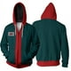 thumbnail image 2 of Disfraces de cosplay de Miles Morales para hombre, chaqueta con cremallera con impresión 3D, sudaderas de anime, sudaderas verdes con capucha, ropa de Halloween, 2 of 5