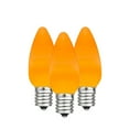 thumbnail image 1 of Novelty Lights 25 Pack C7 Ceramic Style LED Christmas Lights, Opaque Orange Replacement Bulbs with E12 Base, Shatterproof Plastic, 3 Ultra-Bright SMDs Per Bulb, Energy Efficient 0.5W, 1 of 7