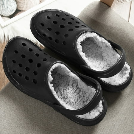 

Men s and Women s Warm Slippers Antiskid Plush Hole Shoes Lightweight Home Outdoor New