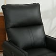 thumbnail image 6 of Bellemave Power Swivel Rocker Recliner, 270° Glider Recliner with USB Ports, Overstuffed Faux Leather Rocking Chair for Small Spaces Living Room (Black), 6 of 9