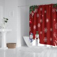 thumbnail image 2 of Santa Claus Christmas Snowman Shower Curtains,Reusable Show Curtain with Hooks Retro Polyester Fabric Bathroom Curtains for Thanksgiving Day Fall Party Home Decor, 2 of 5