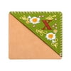 Uxcell Embroidered Corner Bookmark Cute Flower Stitched Triangle Book Page Mark for Book Lover Teacher Green Letter x