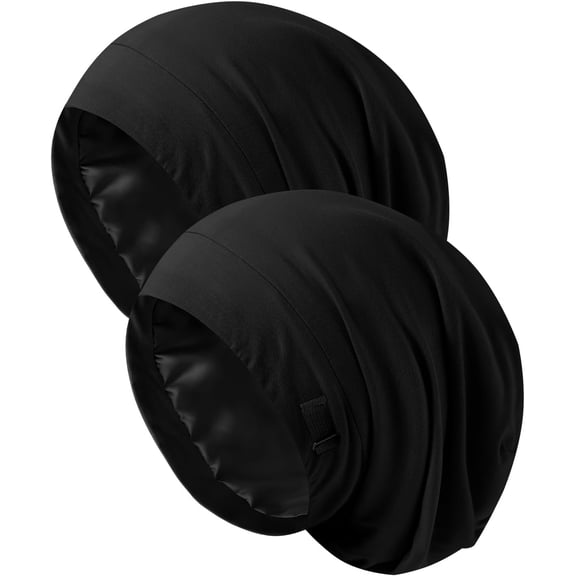 POITVD Silk Bonnet for Sleeping Women, Adjustable Silky Satin Lined Sleep Cap, Silk Hair Wrap Slouch Beanie Hat
