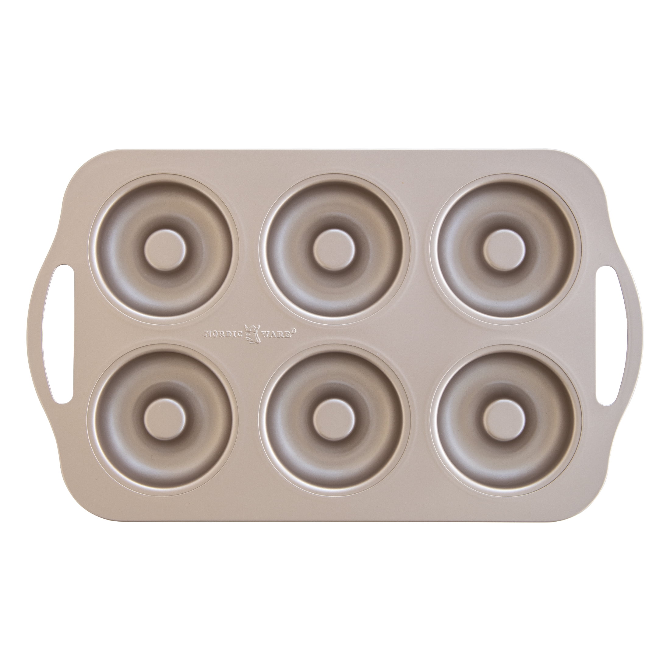 (4 pack) Nordic Ware 6 Cavity Nonstick Steel Donut Pan