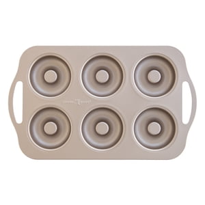 Nordic Ware 6-Cavity Nonstick Donut Pan, Gold
