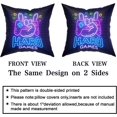 thumbnail image 5 of Gaming Pillow Covers 18x18 Inch Set of 2 Soft Cotton Gamer Controller Pillowcase Farmhouse Home Purple Game Decor Throw Pillows Cover Gifts for Teen Boys for Car Cabin Bed Couch Sofa Living Room, 5 of 6