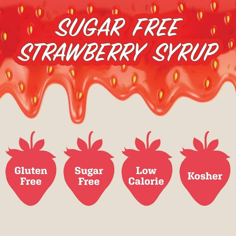 Maple Grove Farms Sugar Free Strawberry Syrup, 24 oz