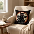 thumbnail image 4 of Halloween Throw Pillow Cover Festive Home Decor Cover for Sofas Chairs Beds 18x18 Linen Cushion Case by OVFUIZ, 4 of 6