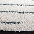 thumbnail image 4 of SAFAVIEH Venus Anuki Striped Shag Area Rug, Ivory/Dark Grey, 8' x 8' Round, 4 of 8
