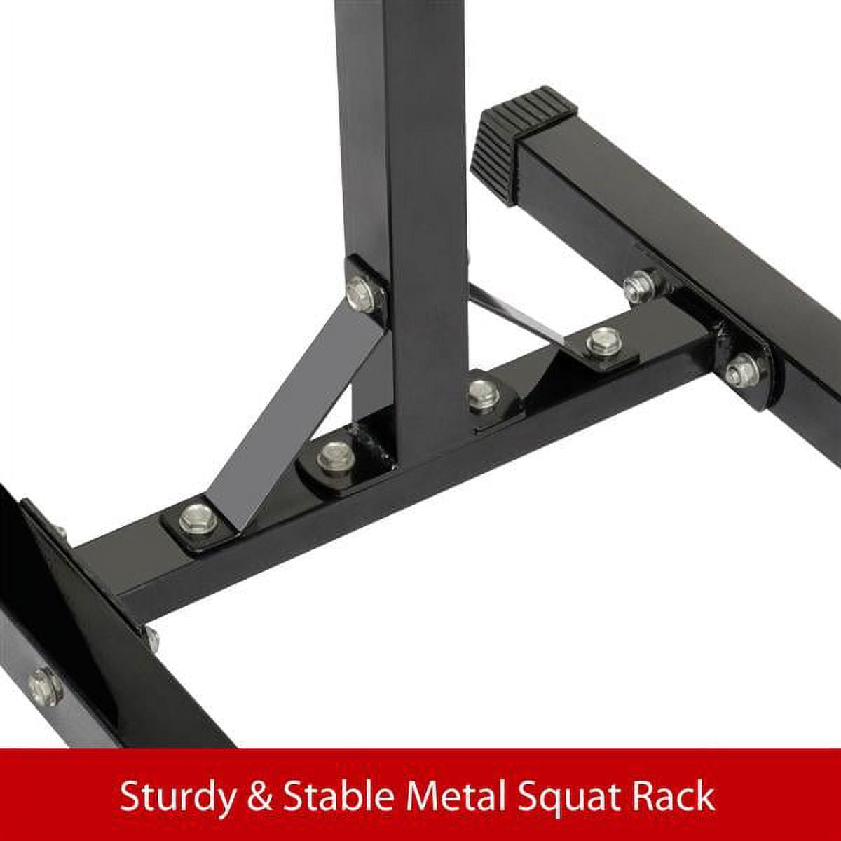 Renwick 2-Piece Adjustable Squat Stand Rack or Barbell Free Press Bench, Black, Weight Bench
