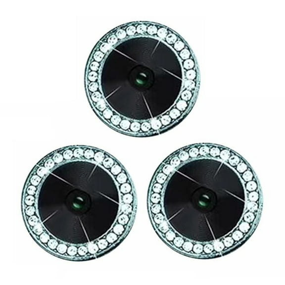 For iPhone 13 Pro/13 Pro Max - A Set of 3 Blue Jewelled Glass Camera Lens Protectors